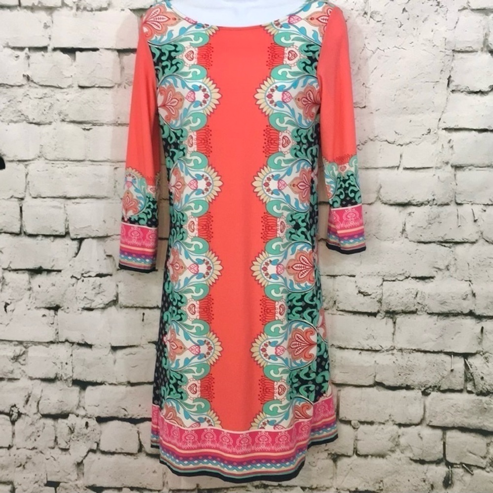 ⭐️Haani, Stunning,Bright,Shift Dress, Plenty Stretch,Excellent Condition,Size S - Picture 5 of 12